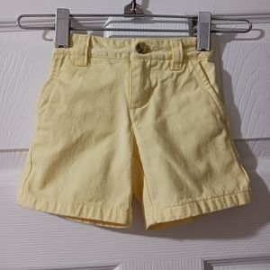 Janie And Jack Boys 3-6 Months Butter Yellow Chino Style Shorts EUC